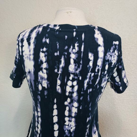 🔴3/$20 Ellen Tracy Blue Tie Dye Casual Dress Size S - Picture 5 of 9